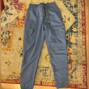 Fabletics Scrub Pants Ceil Blue 6 Pockets